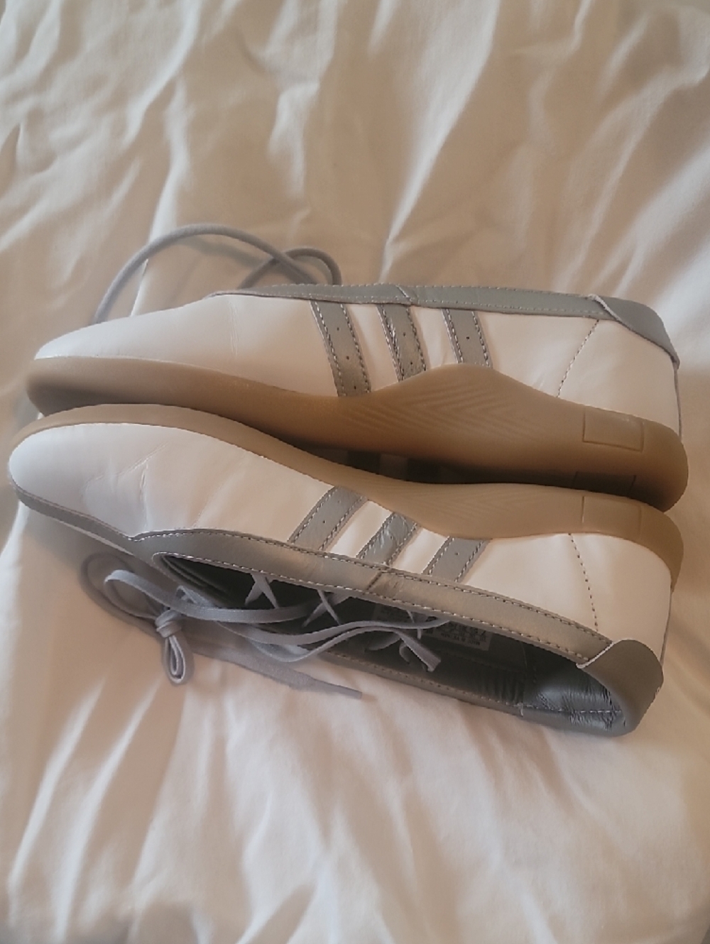 adidas Women's White and Gray Slip-On Ballet Flats - Picture 10 of 10